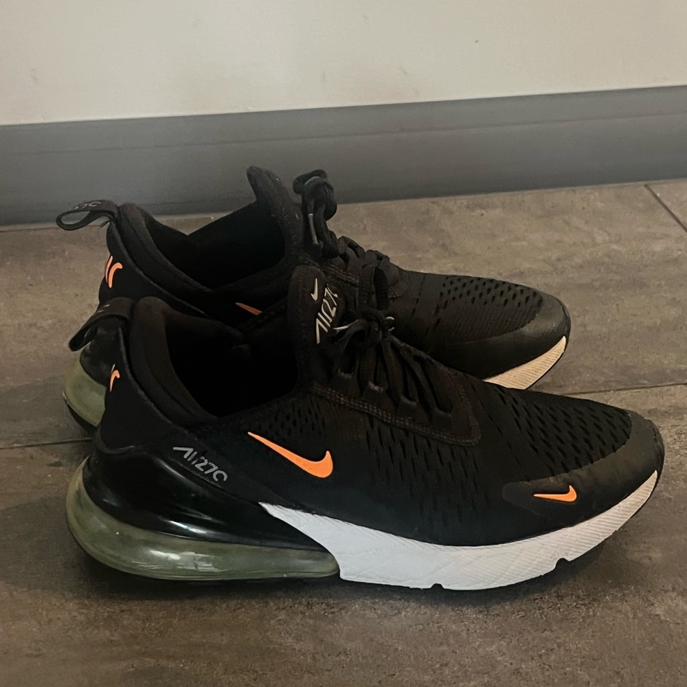 Nike Air Max 270 Black with Orange Highlights